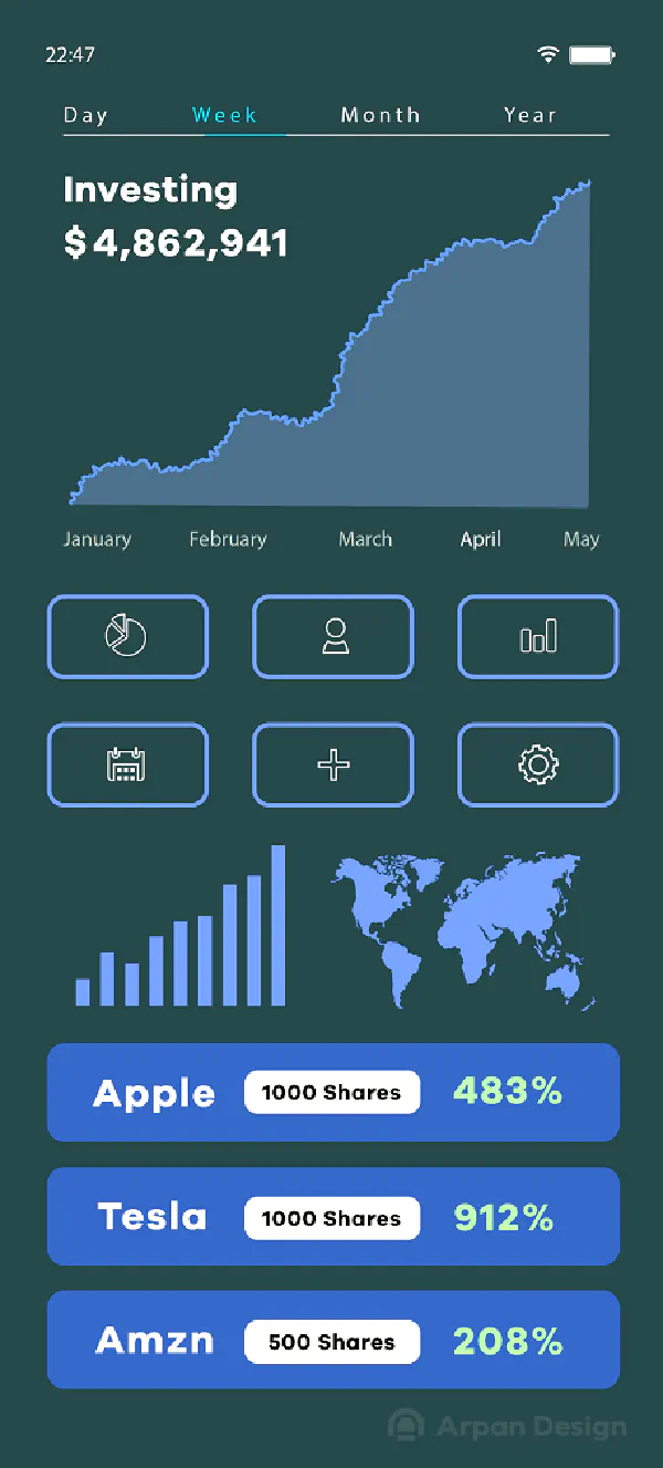 Phone screen mockup