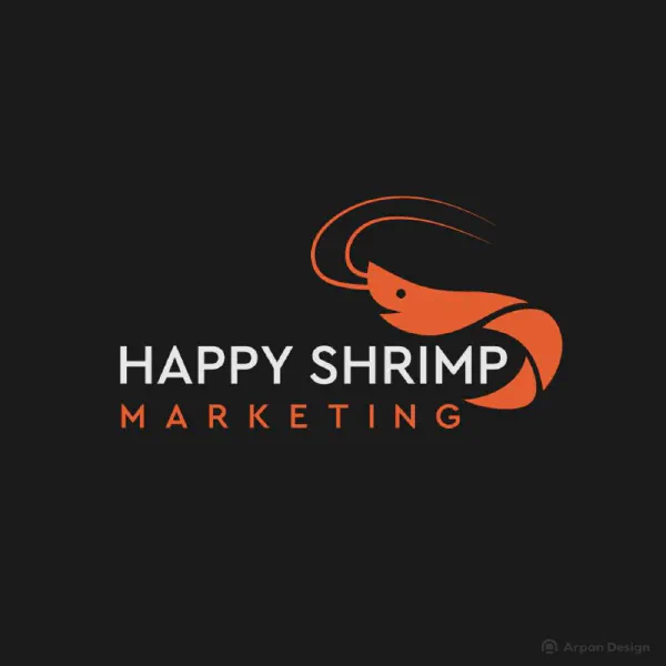 Happy shrimp logo